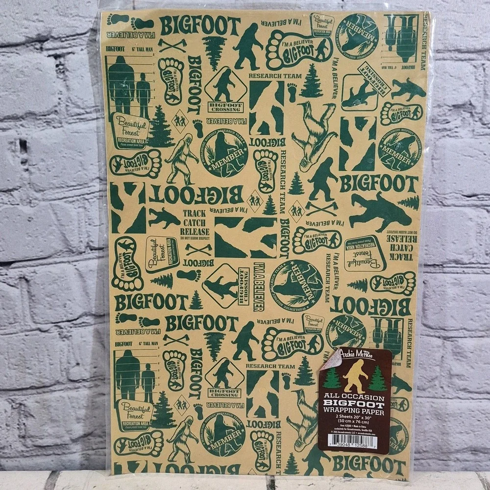 Bigfoot theme Gift Wrap 2 sheets per pack 20